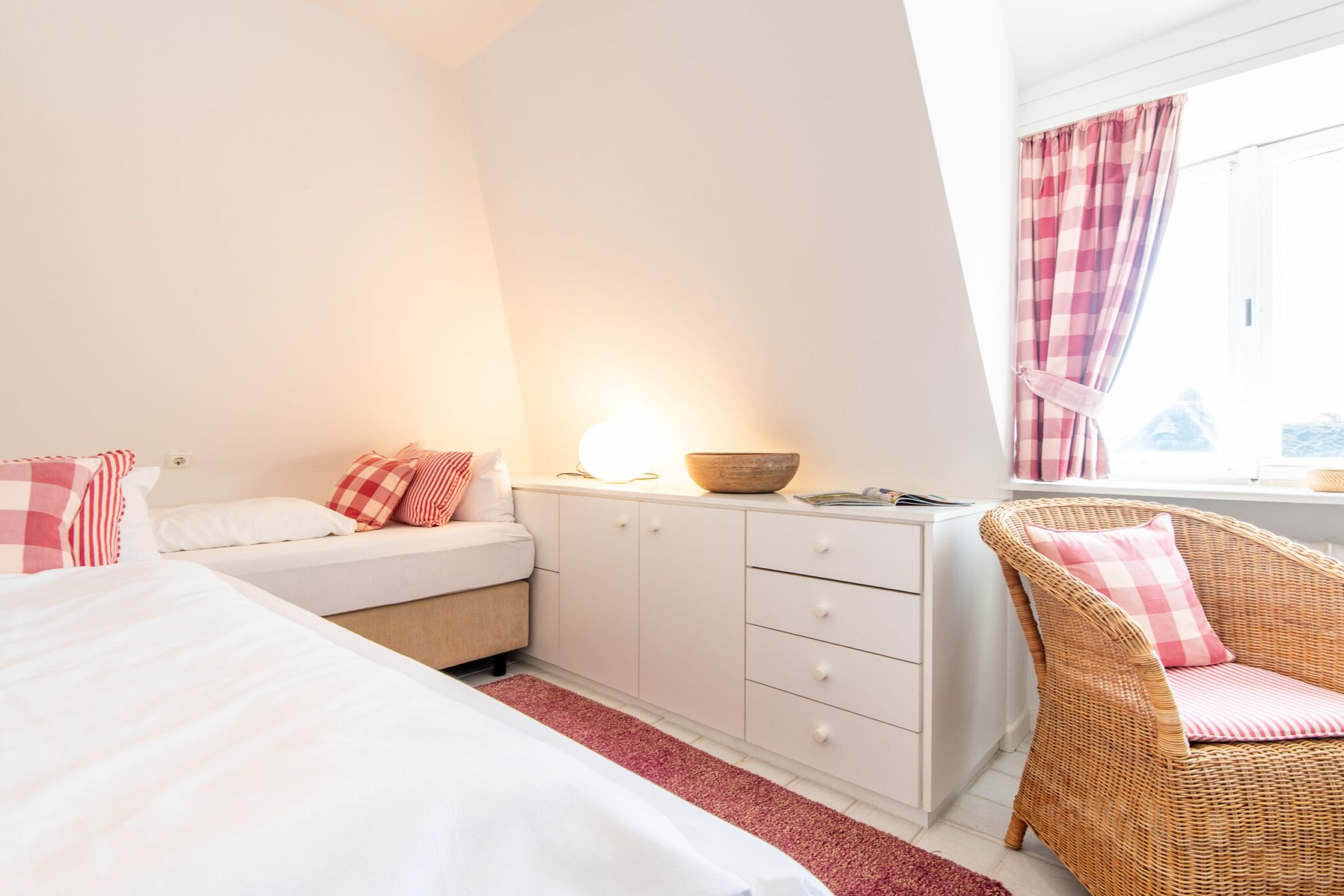 Schlafzimmer in Ferienwohnung auf Sylt