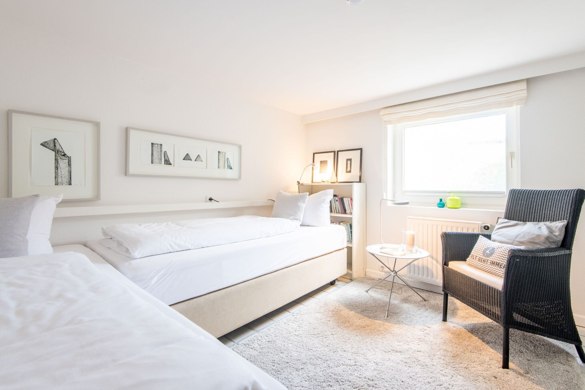 Schlafzimmer in Ferienwohnung auf Sylt