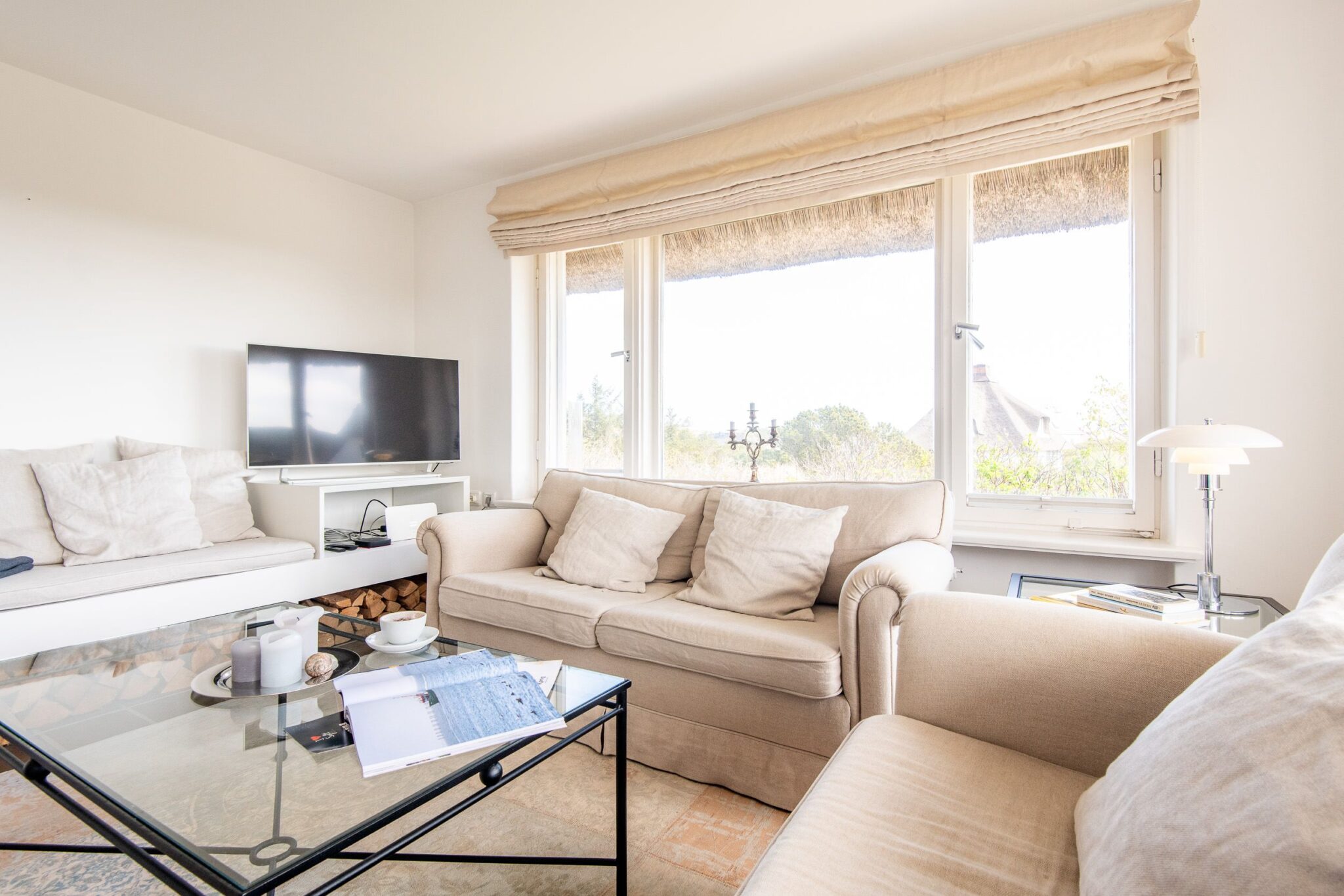 Wohnzimmer in Ferienwohnung auf Sylt