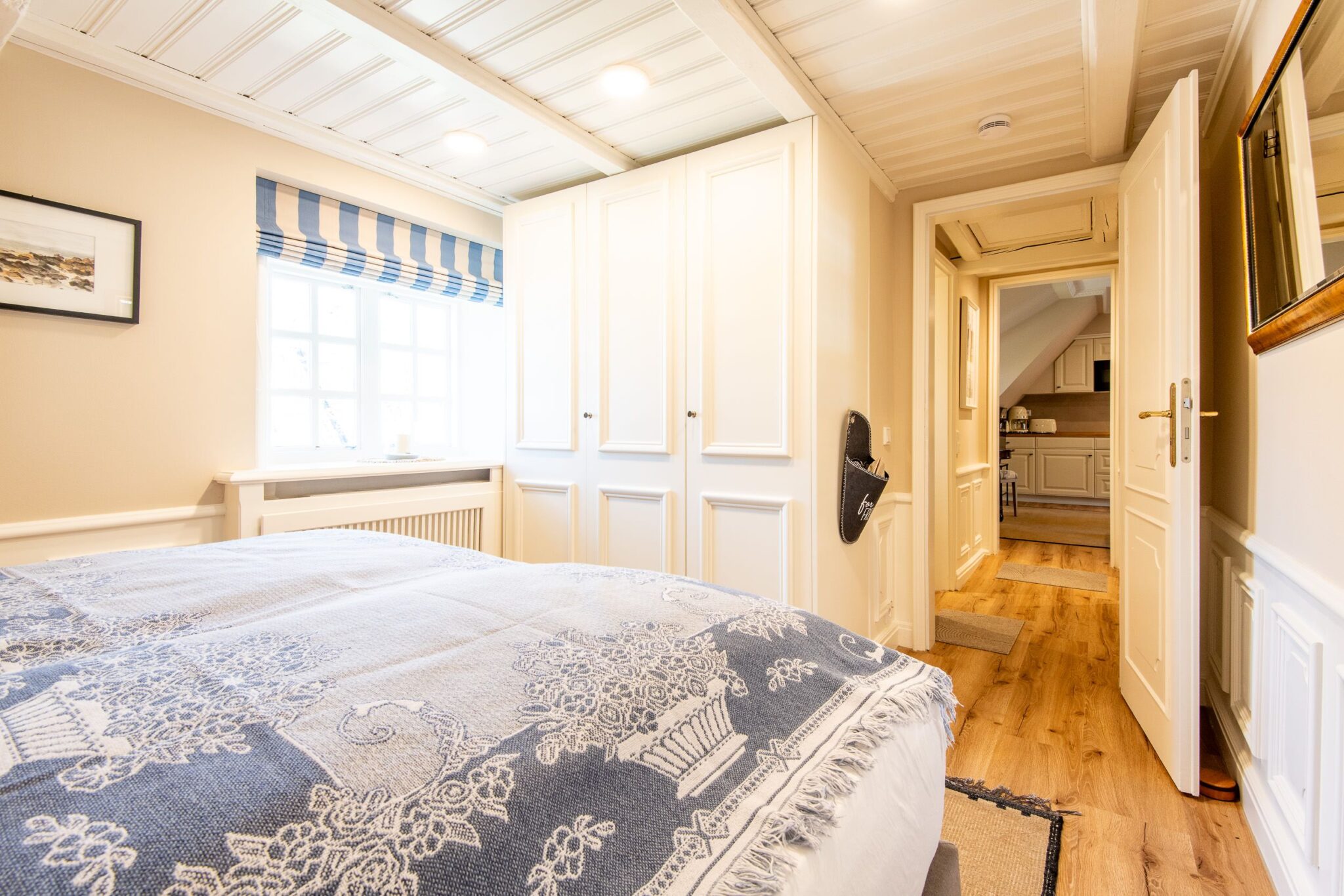 Schlafzimmer in Ferienwohnung auf Sylt