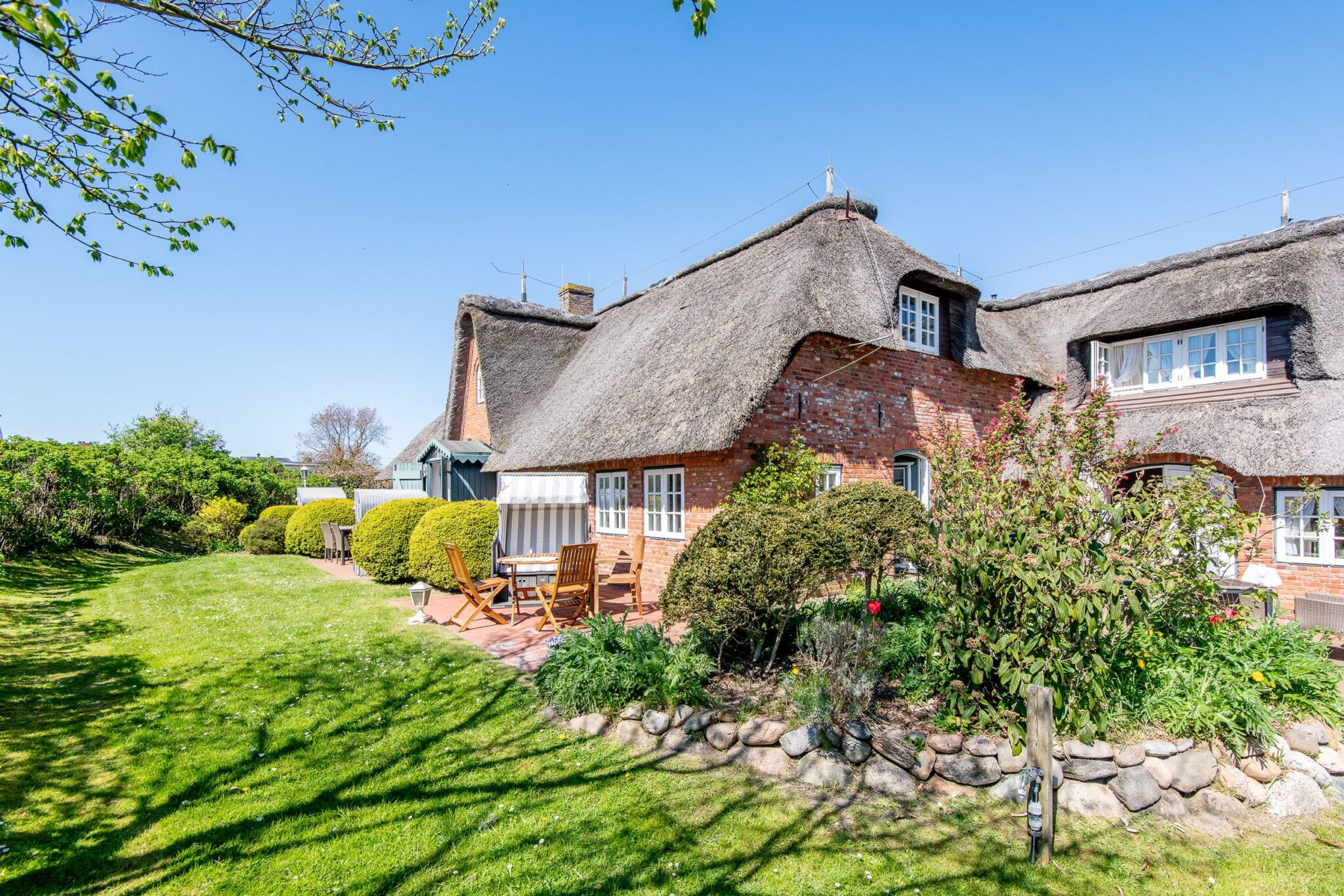 Garten zu Ferienwohnung auf Sylt