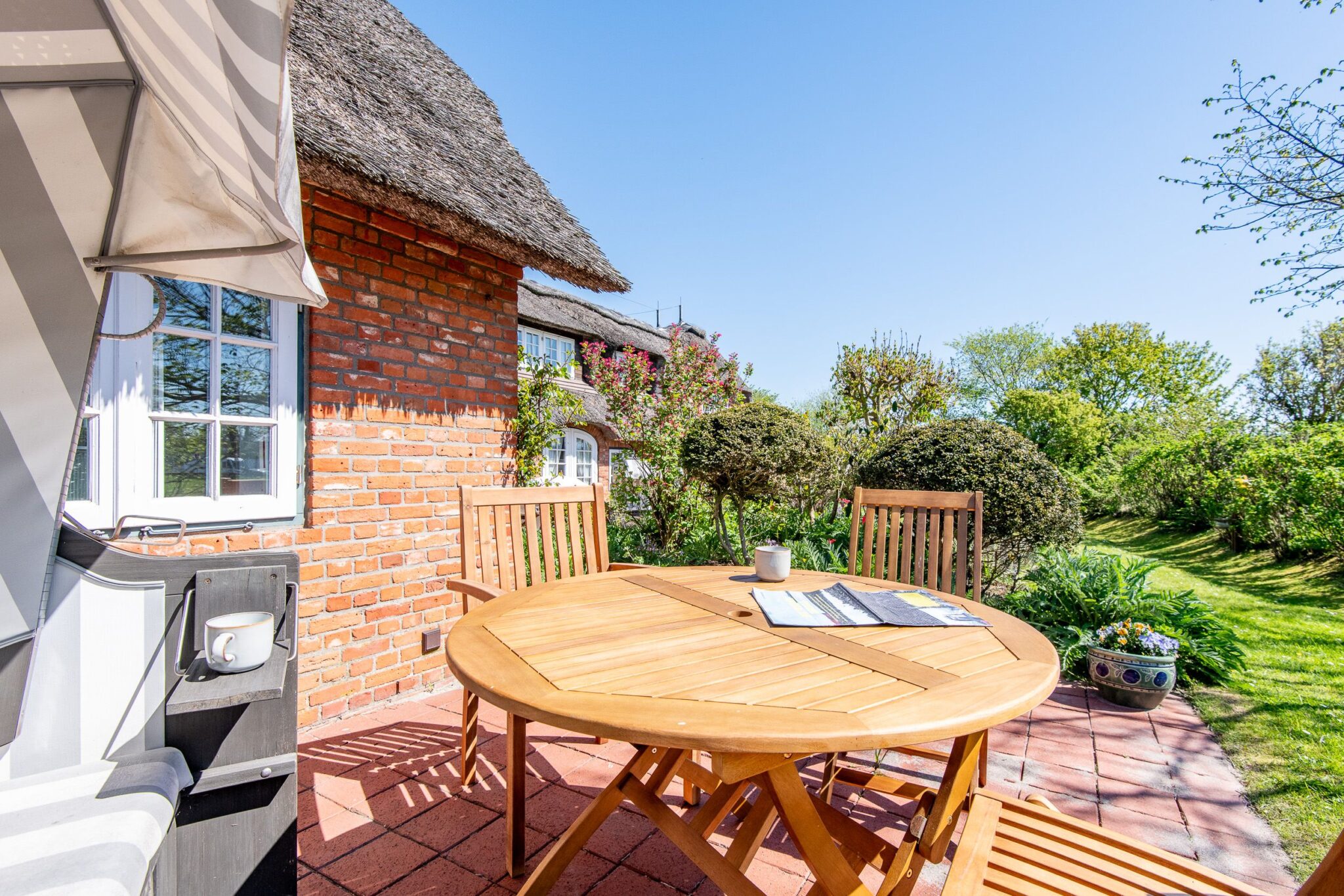 Terrasse zu Ferienwohnung auf Sylt