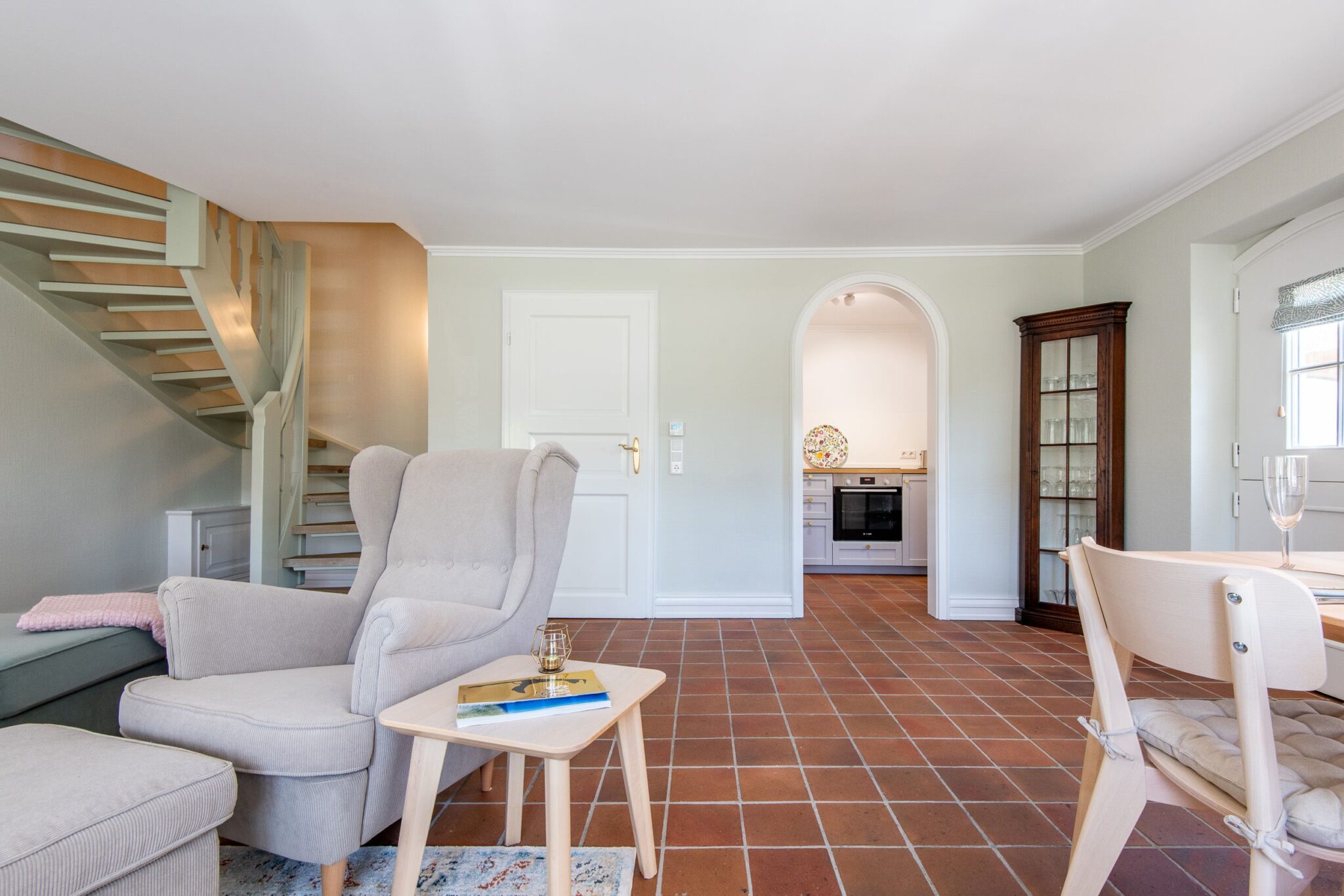 Wohnzimmer in Ferienwohnung auf Sylt