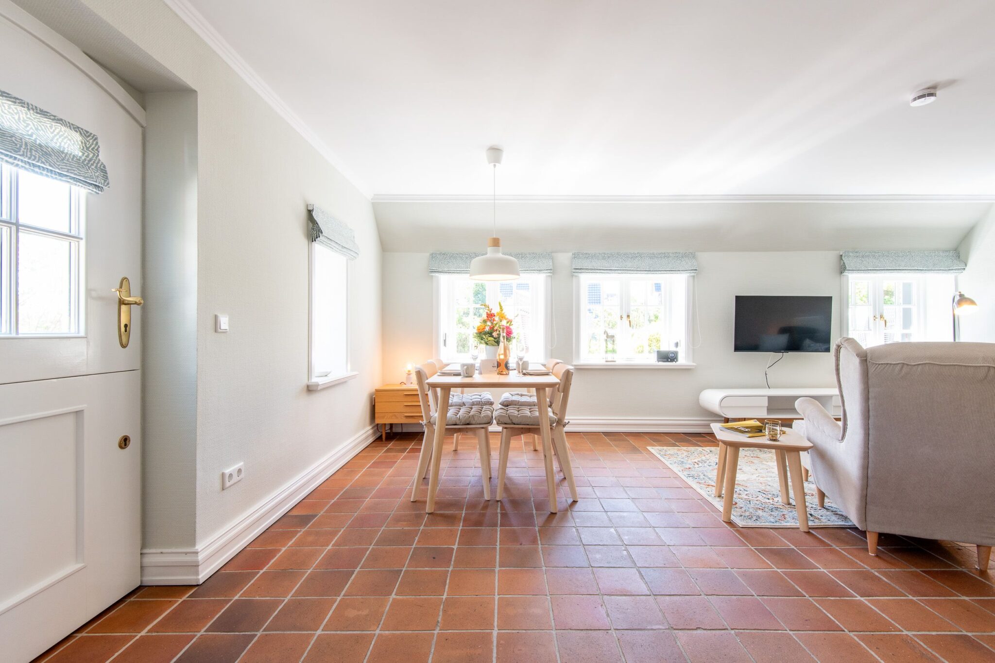 Wohnzimmer in Ferienwohnung auf Sylt