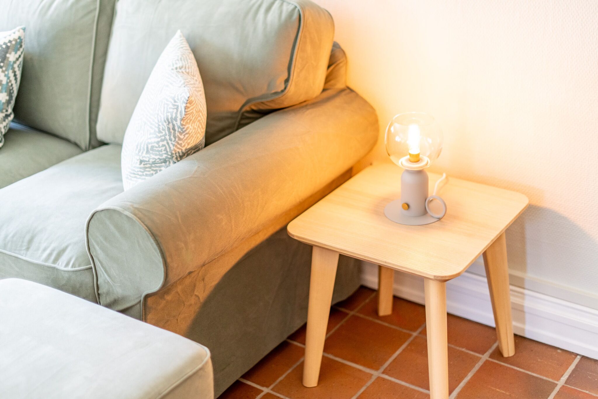 Sofa in Ferienwohnung auf Sylt