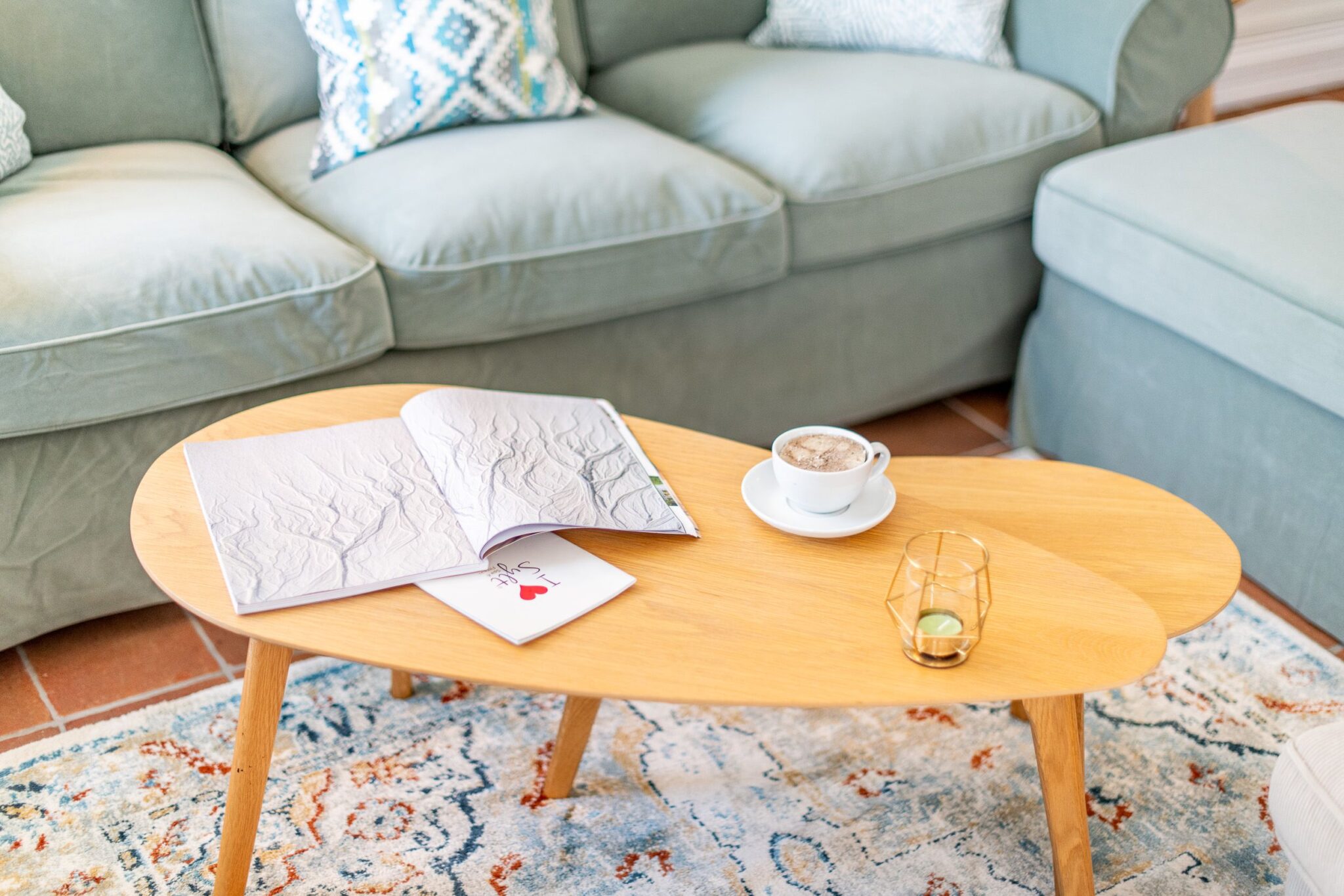 Couch in Ferienwohnung auf Sylt