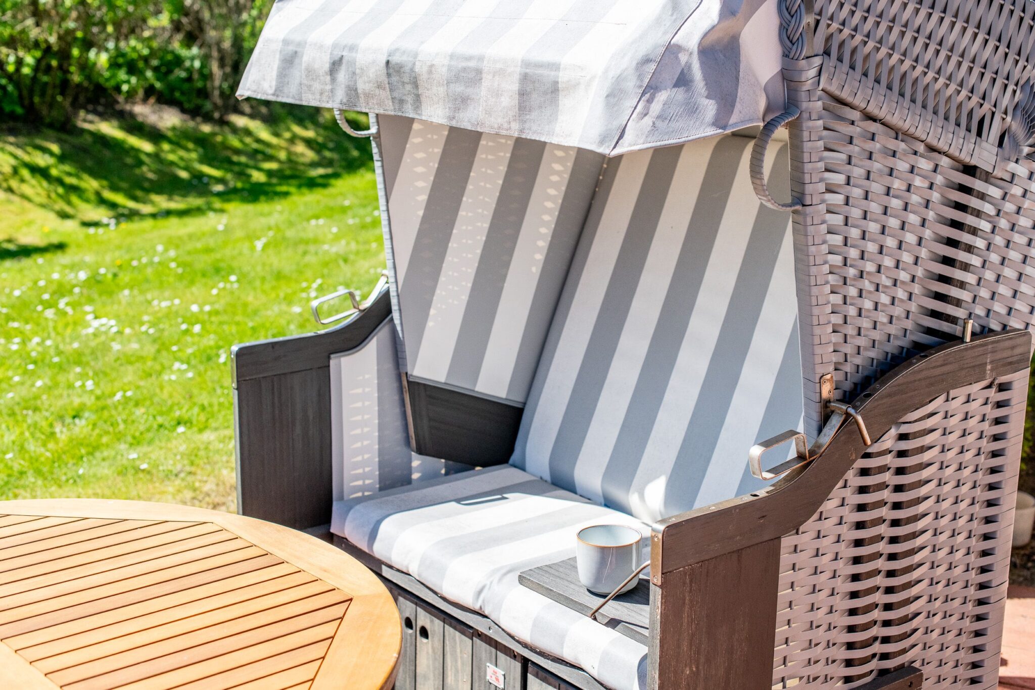 Strandkorb zu Ferienwohnung auf Sylt