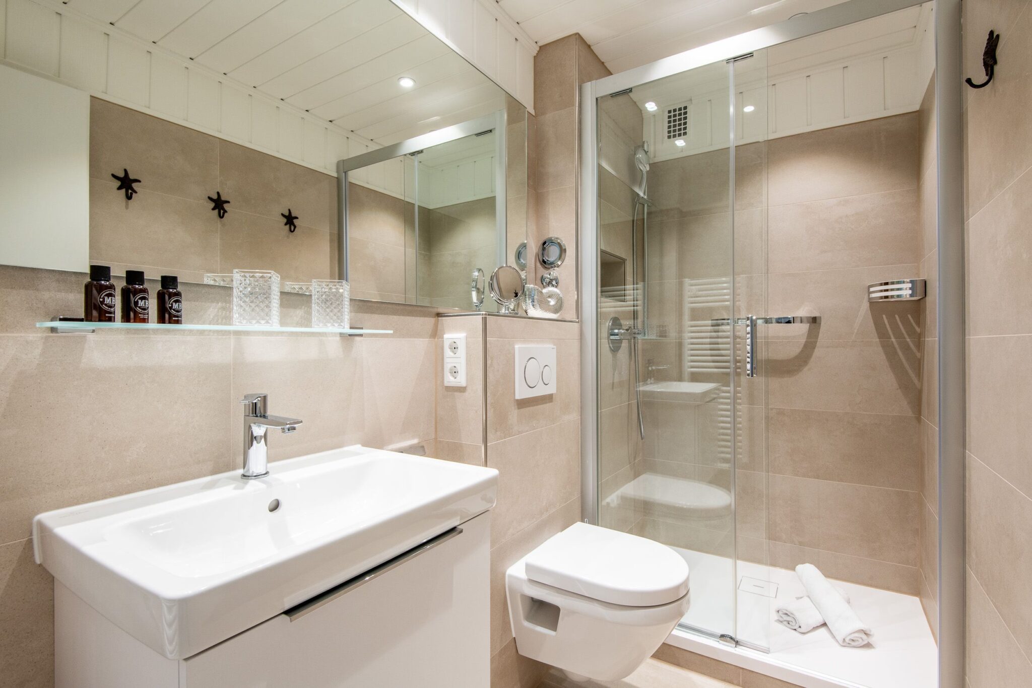 Badezimmer in Ferienwohnung auf Sylt