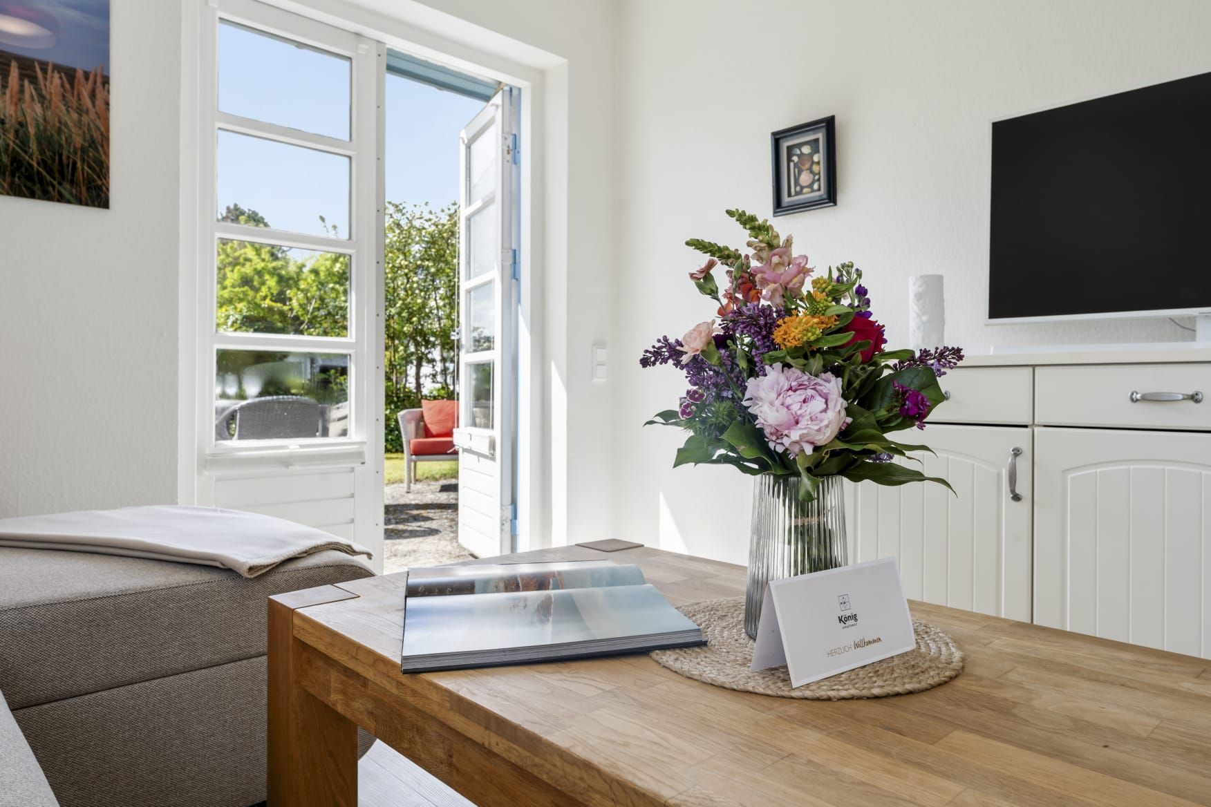 Blumen in Ferienwohnung auf Sylt