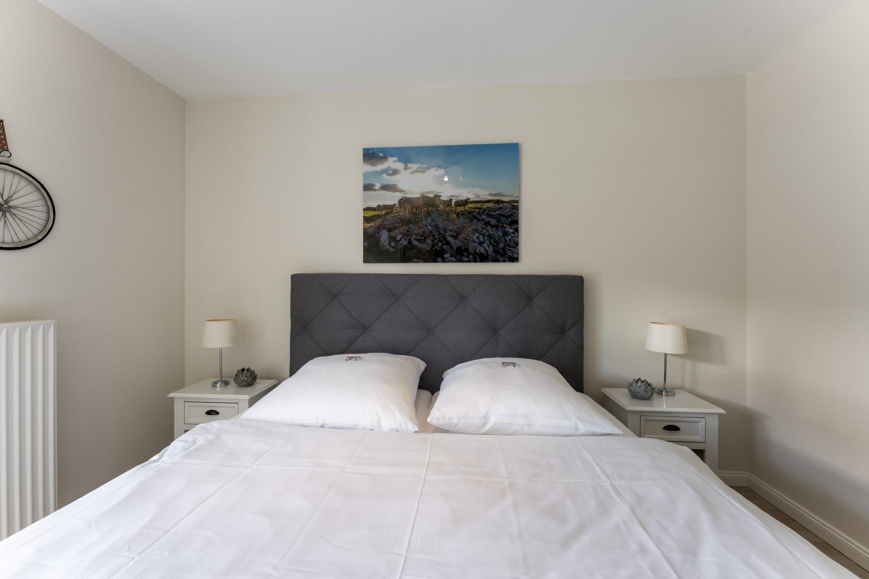 Schlafzimmer in Ferienwohnung auf Sylt