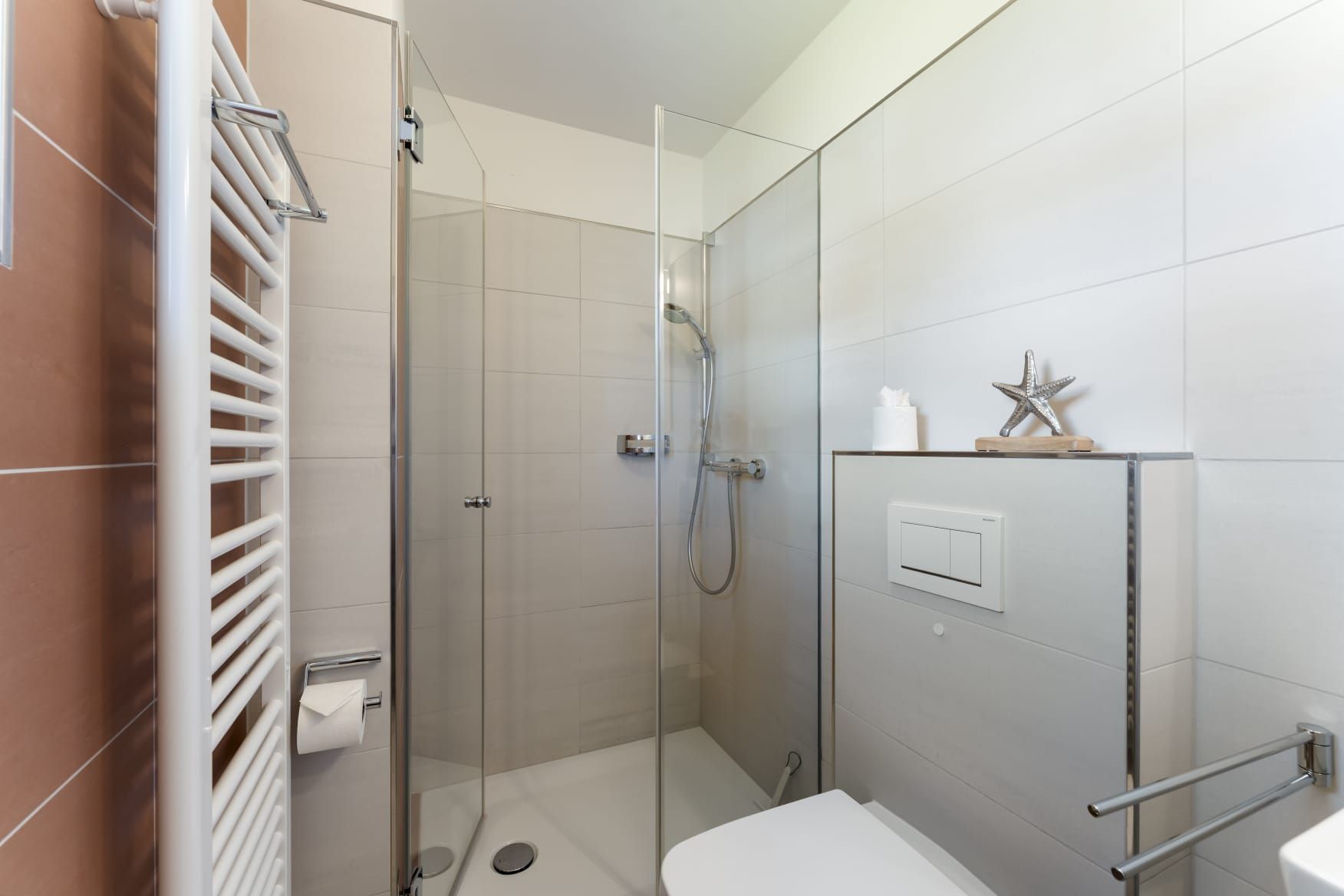 Badezimmer in Ferienwohnung auf Sylt