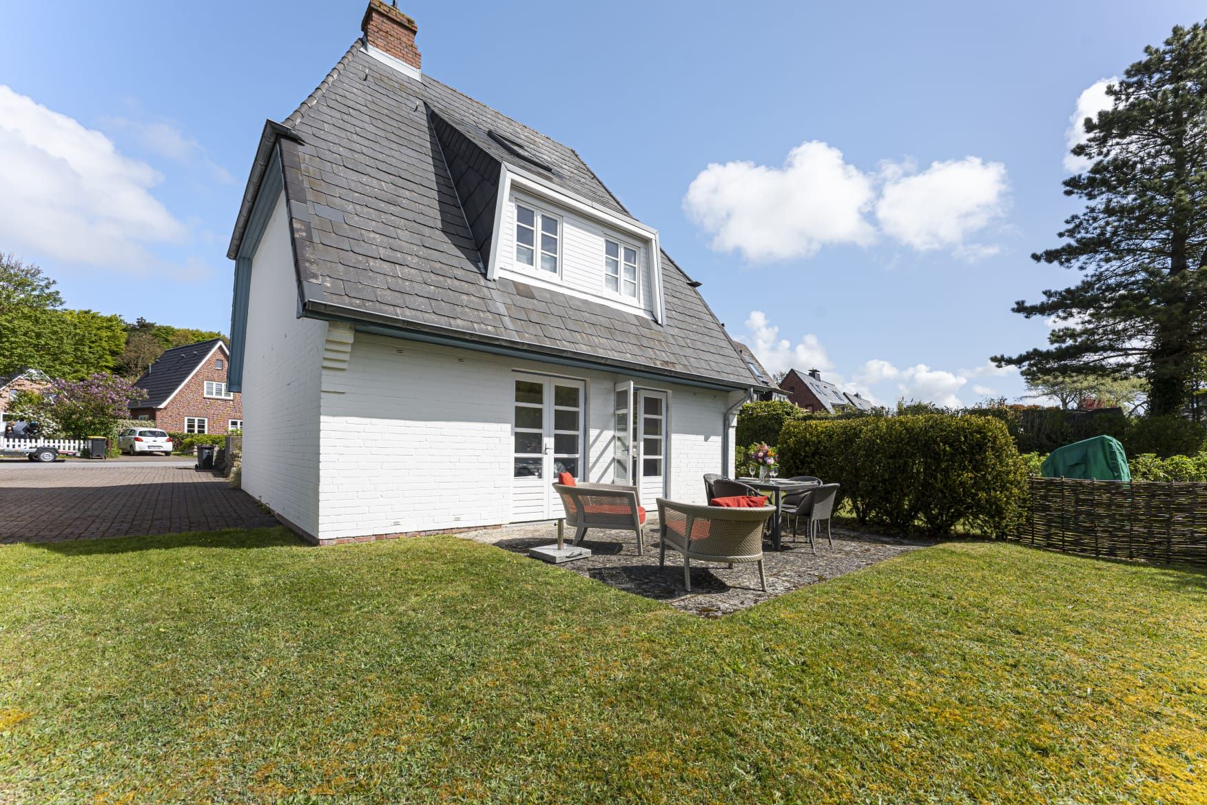 Garten zu Ferienwohnung auf Sylt