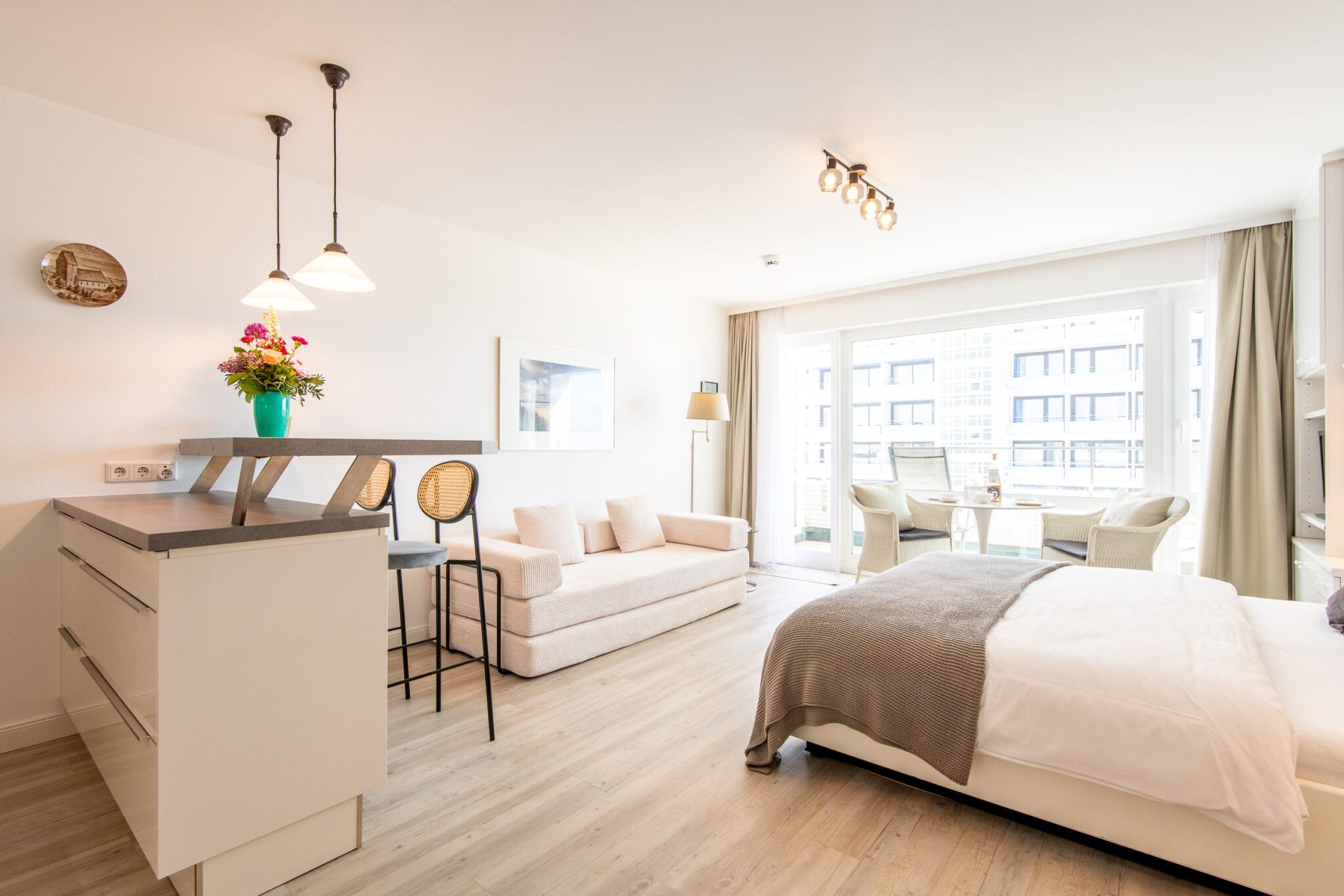 Wohnraum in Ferienwohnung auf Sylt