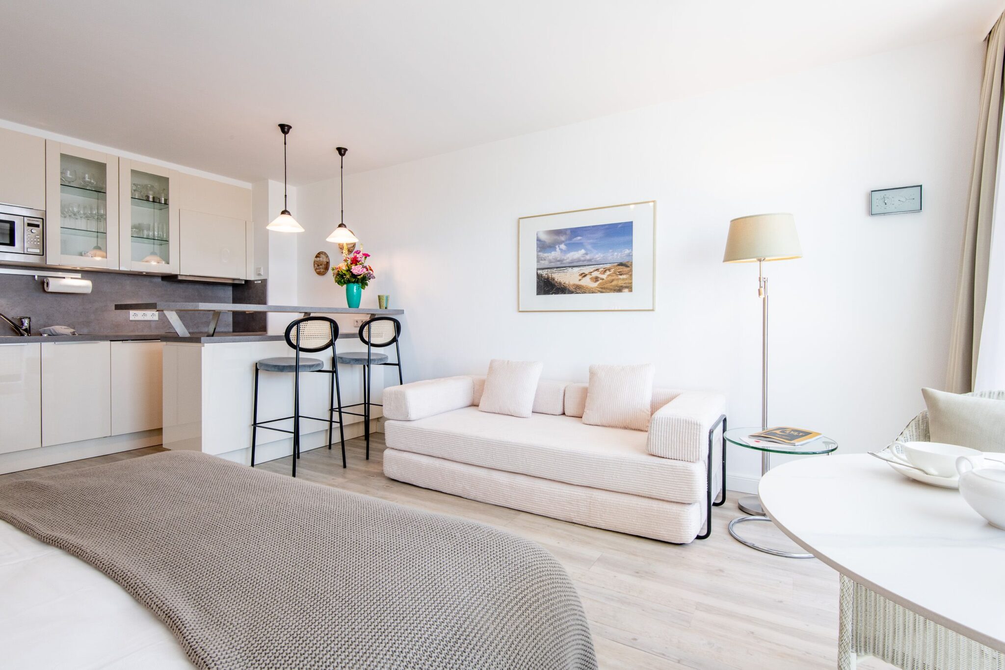 Couch in Ferienwohnung auf Sylt