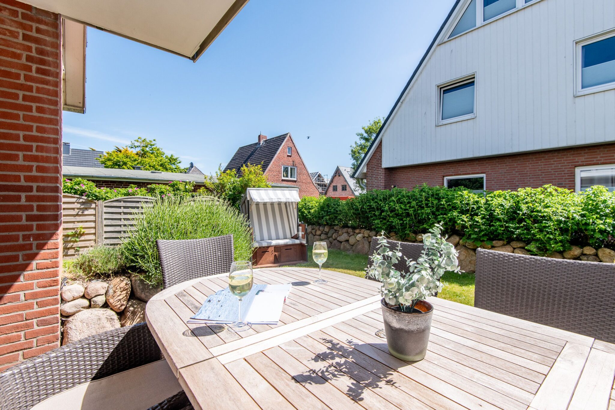 Terrasse zu Ferienwohnung auf Sylt