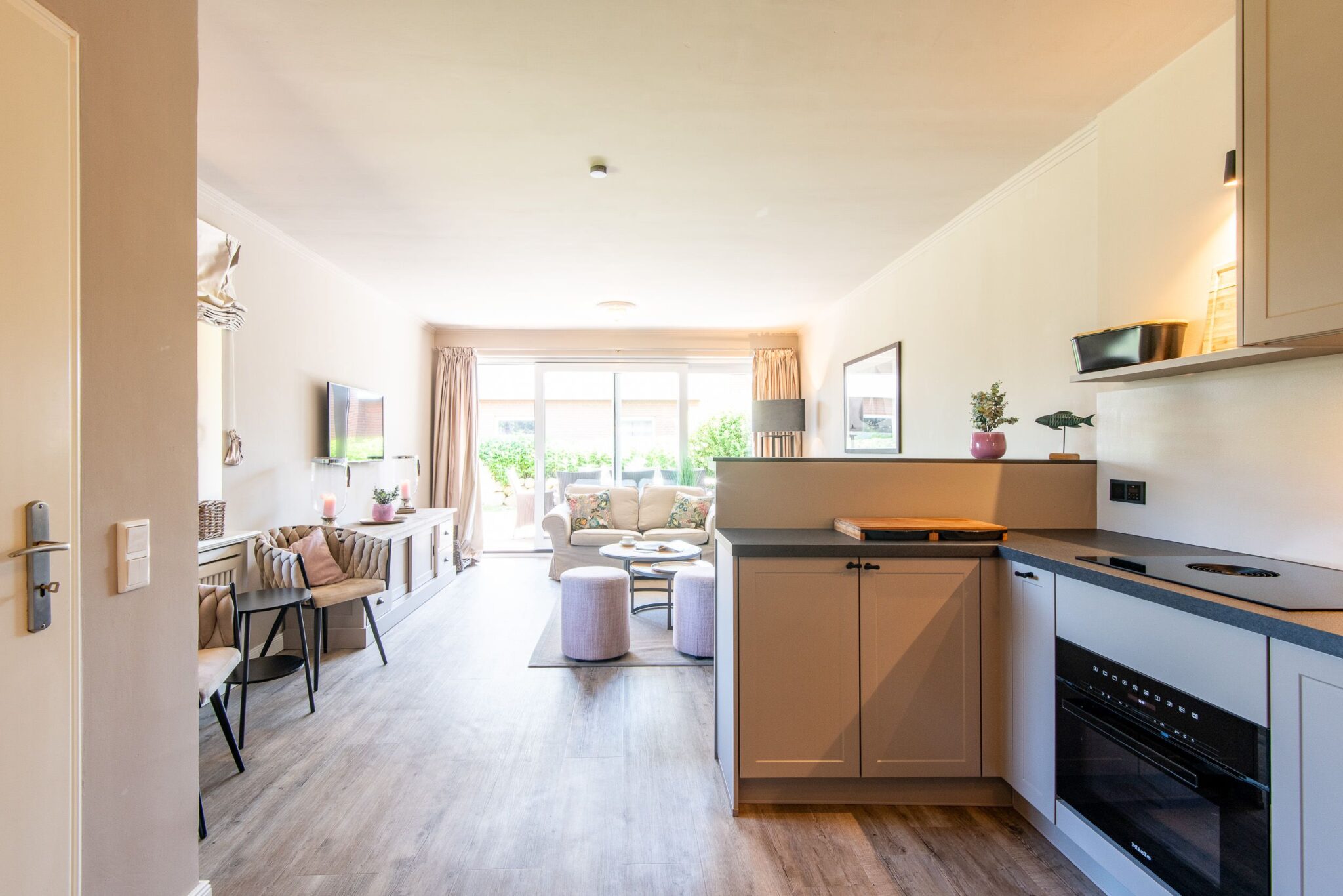 Küche in Ferienwohnung auf Sylt