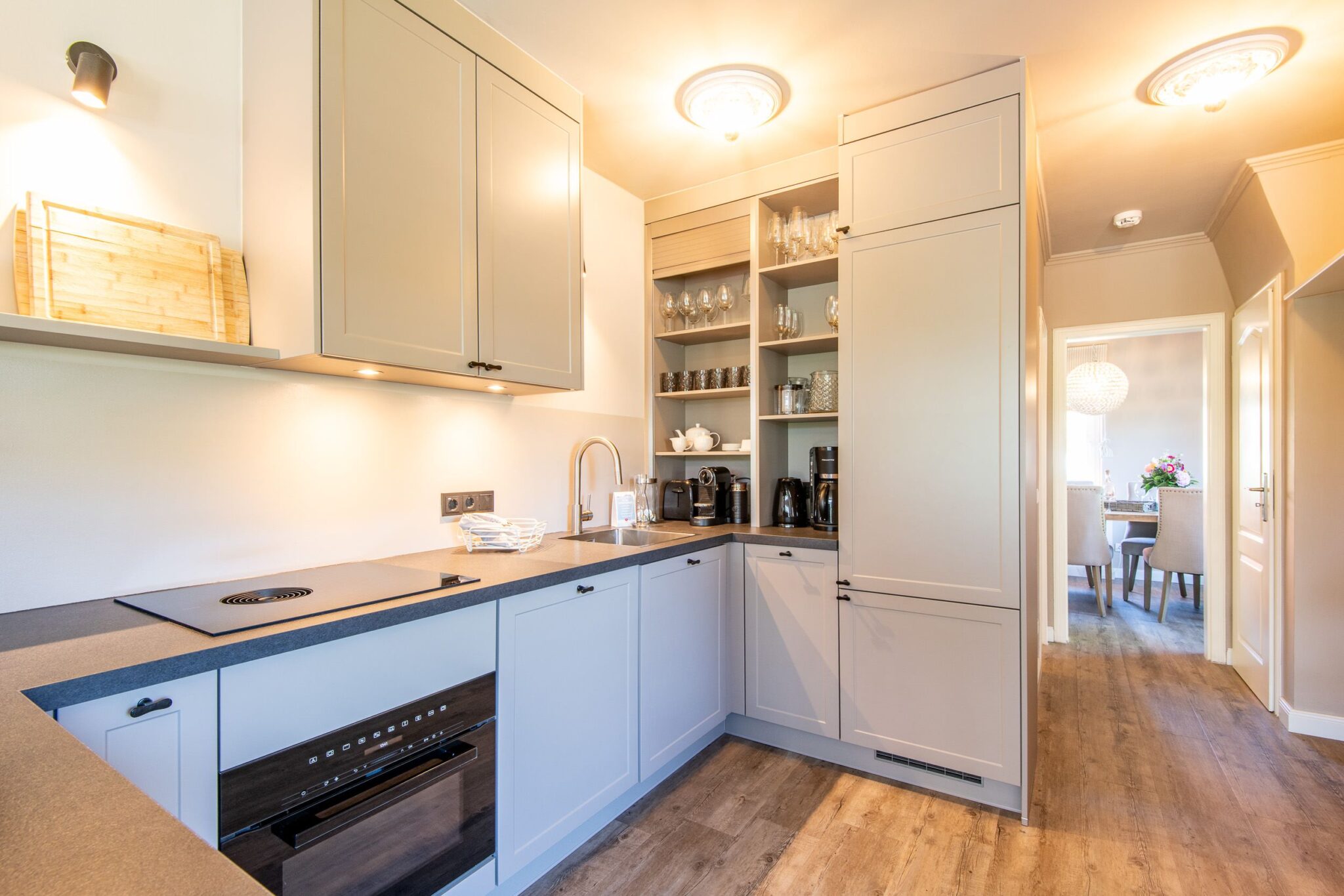 Küche in Ferienwohnung auf Sylt