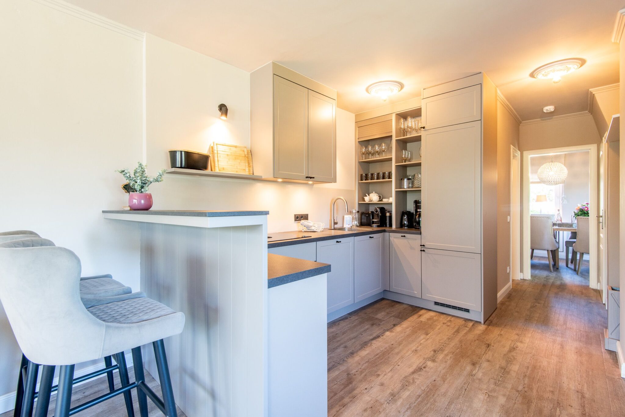 Küche in Ferienwohnung auf Sylt
