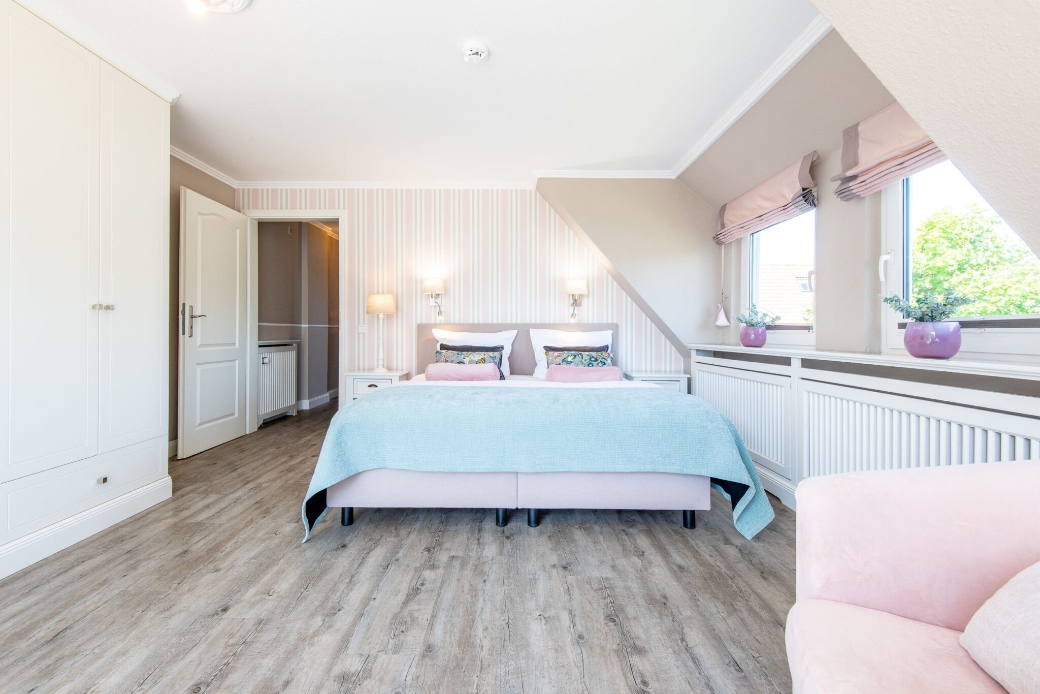 Schlafzimmer in Ferienwohnung auf Sylt
