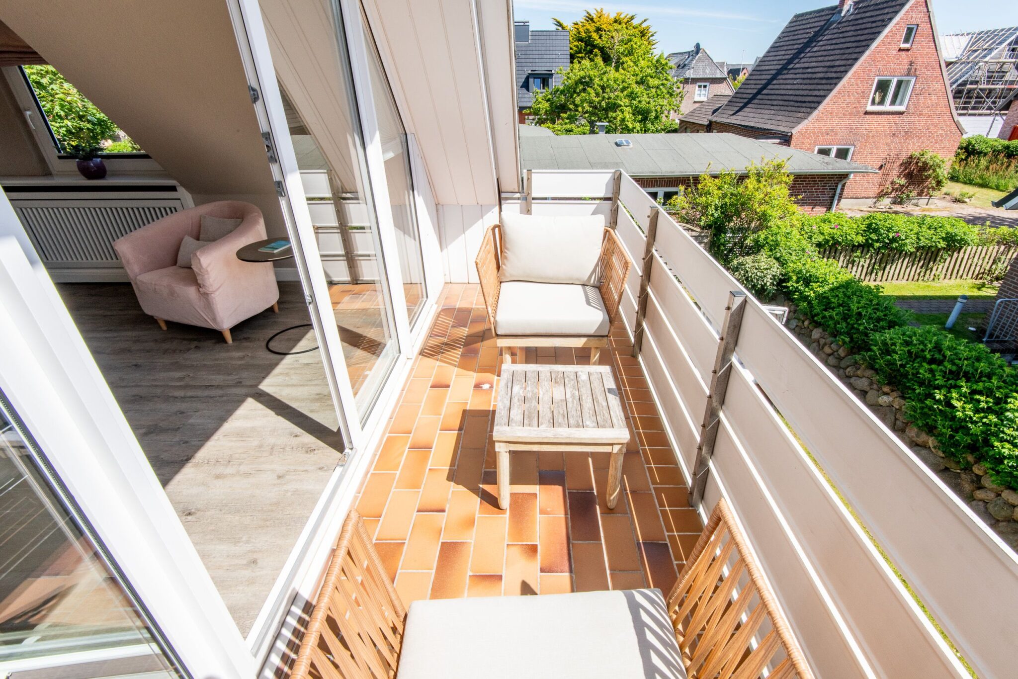 Balkon zu Ferienwohnung auf Sylt
