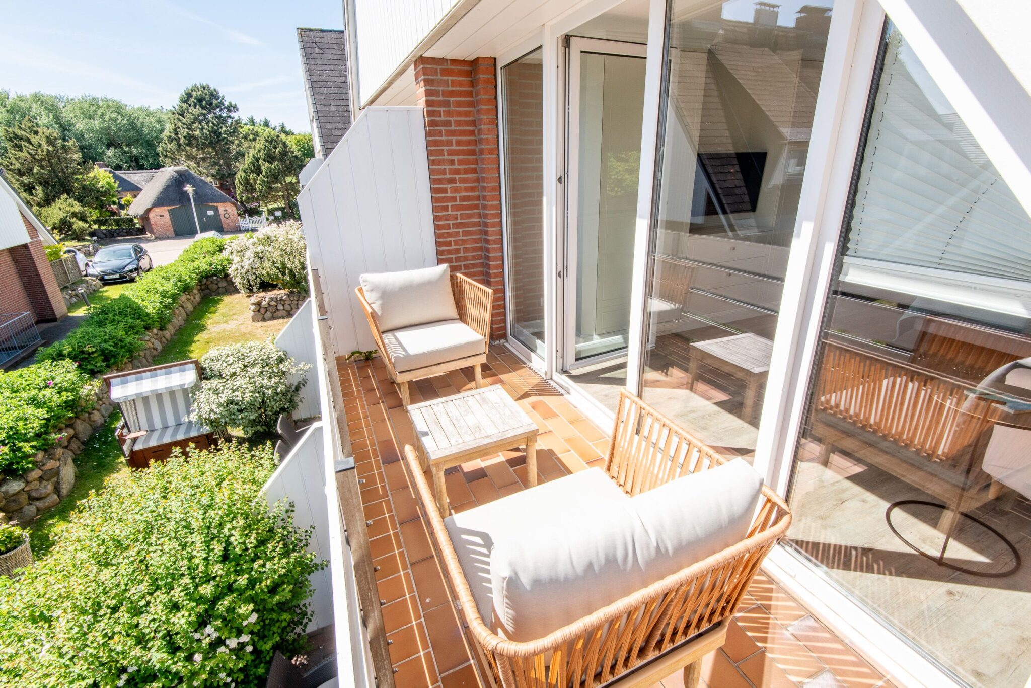Balkon zu Ferienwohnung auf Sylt