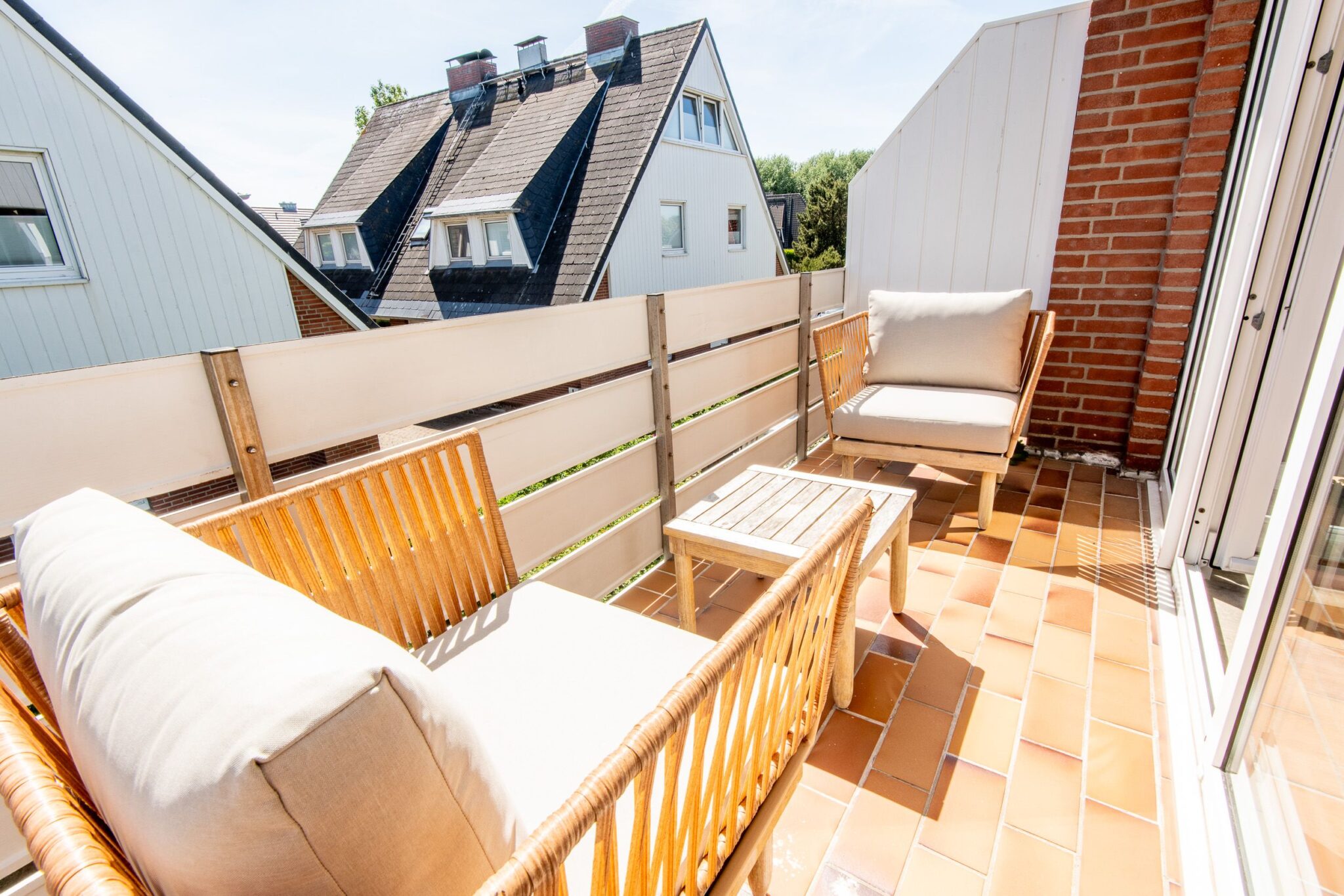 Balkon zu Ferienwohnung auf Sylt
