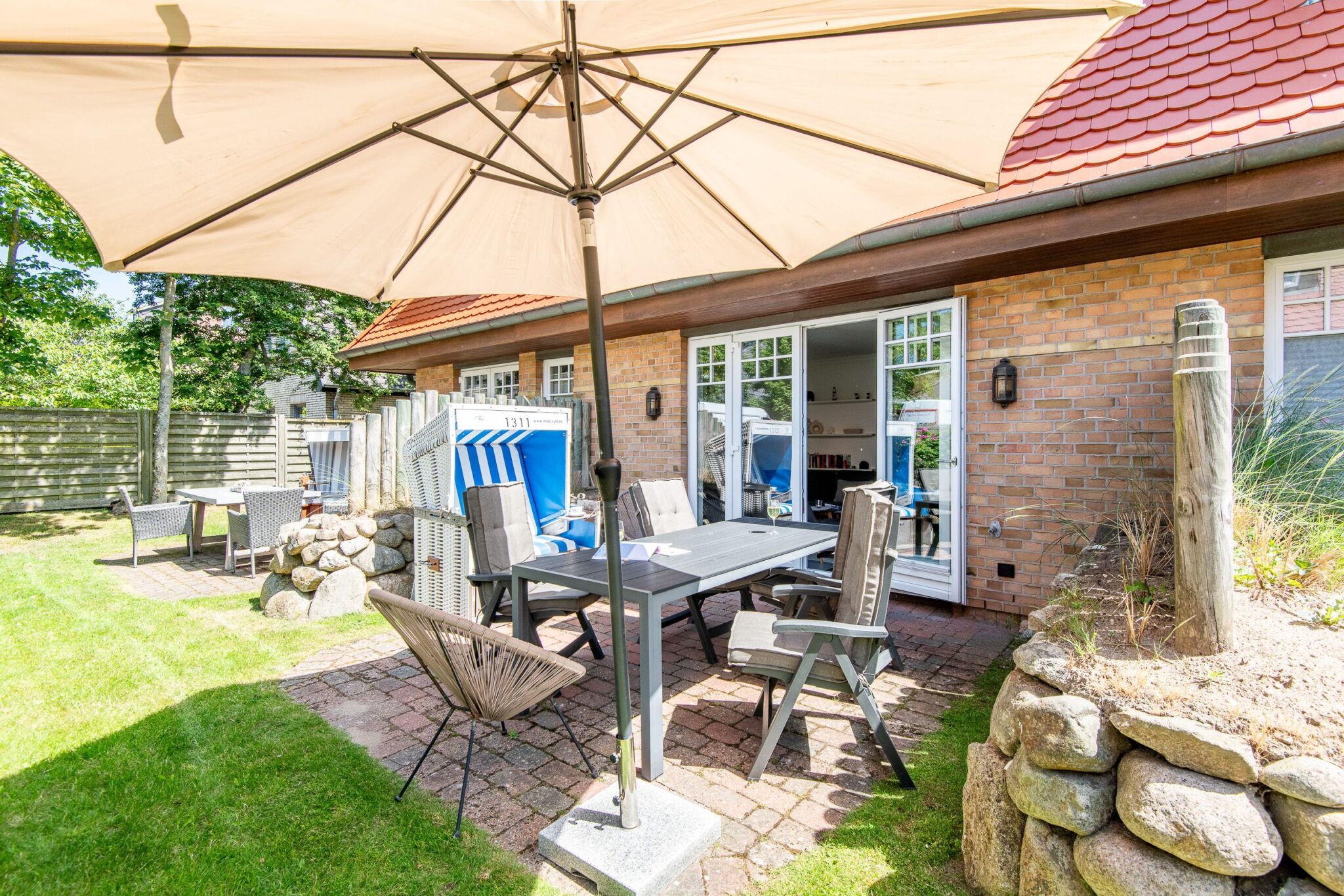 Terrasse zu Ferienhaus auf Sylt
