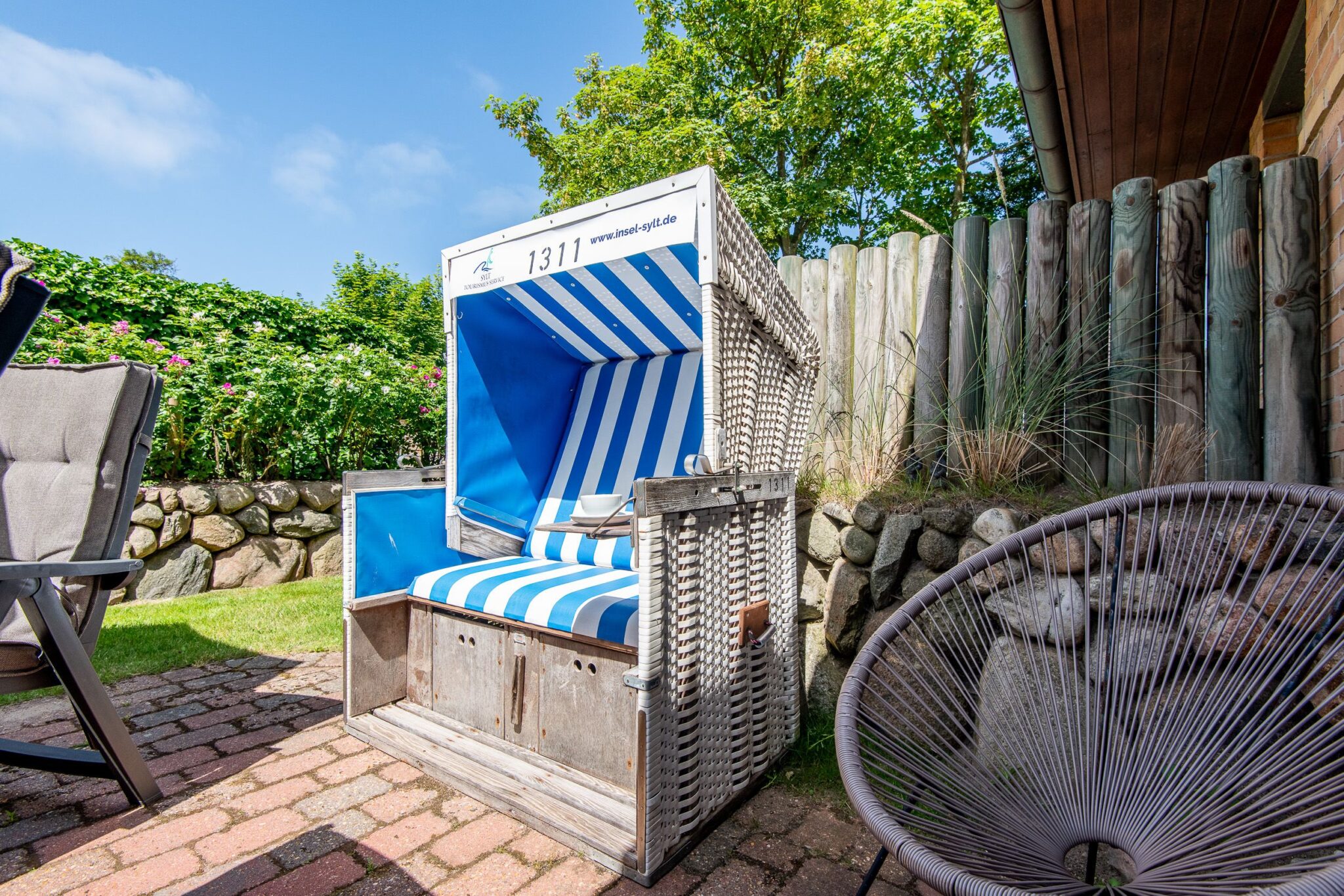 Strandkorb in Ferienhaus auf Sylt