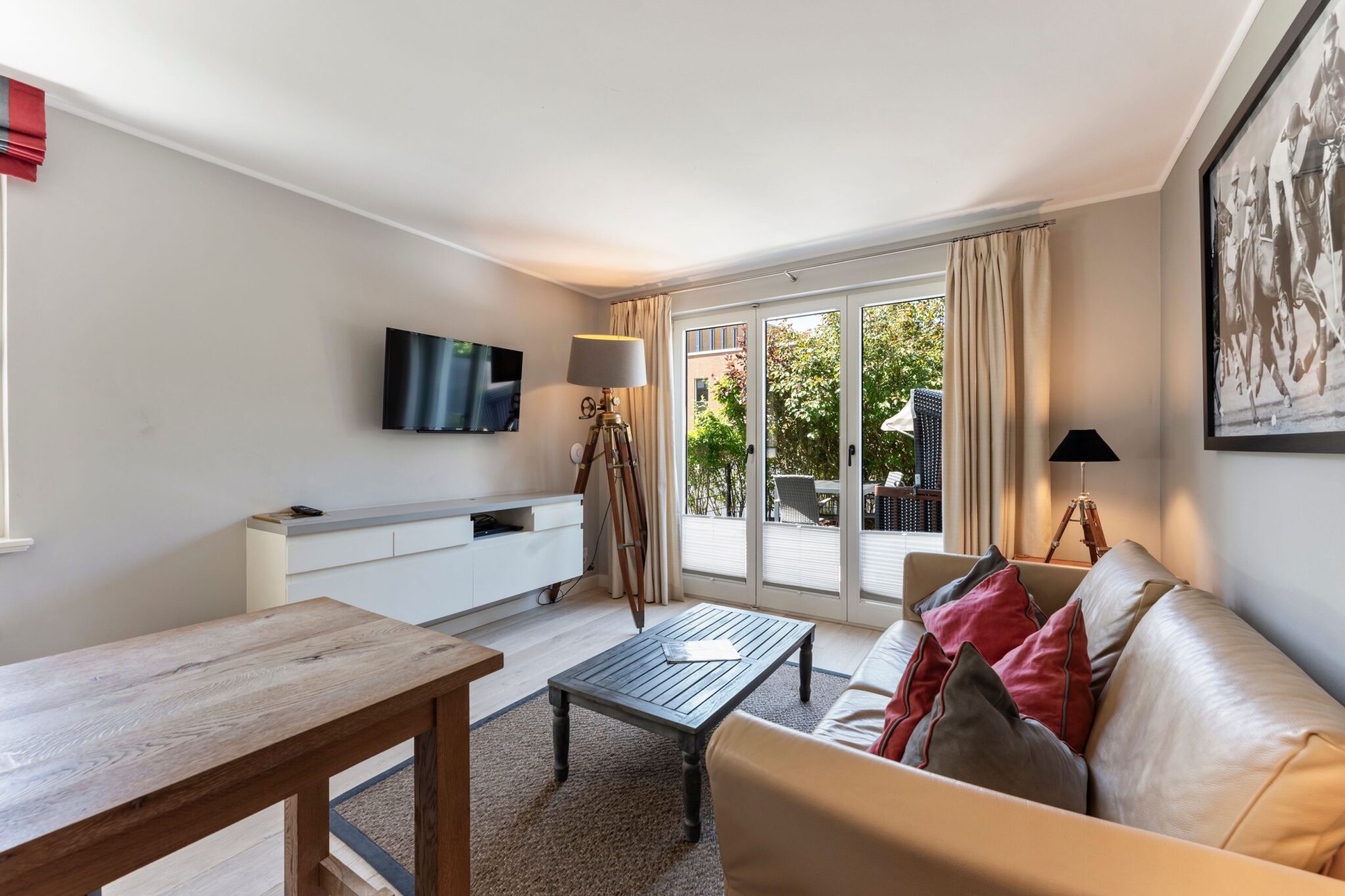 Wohnzimmer in Ferienhaus auf Sylt