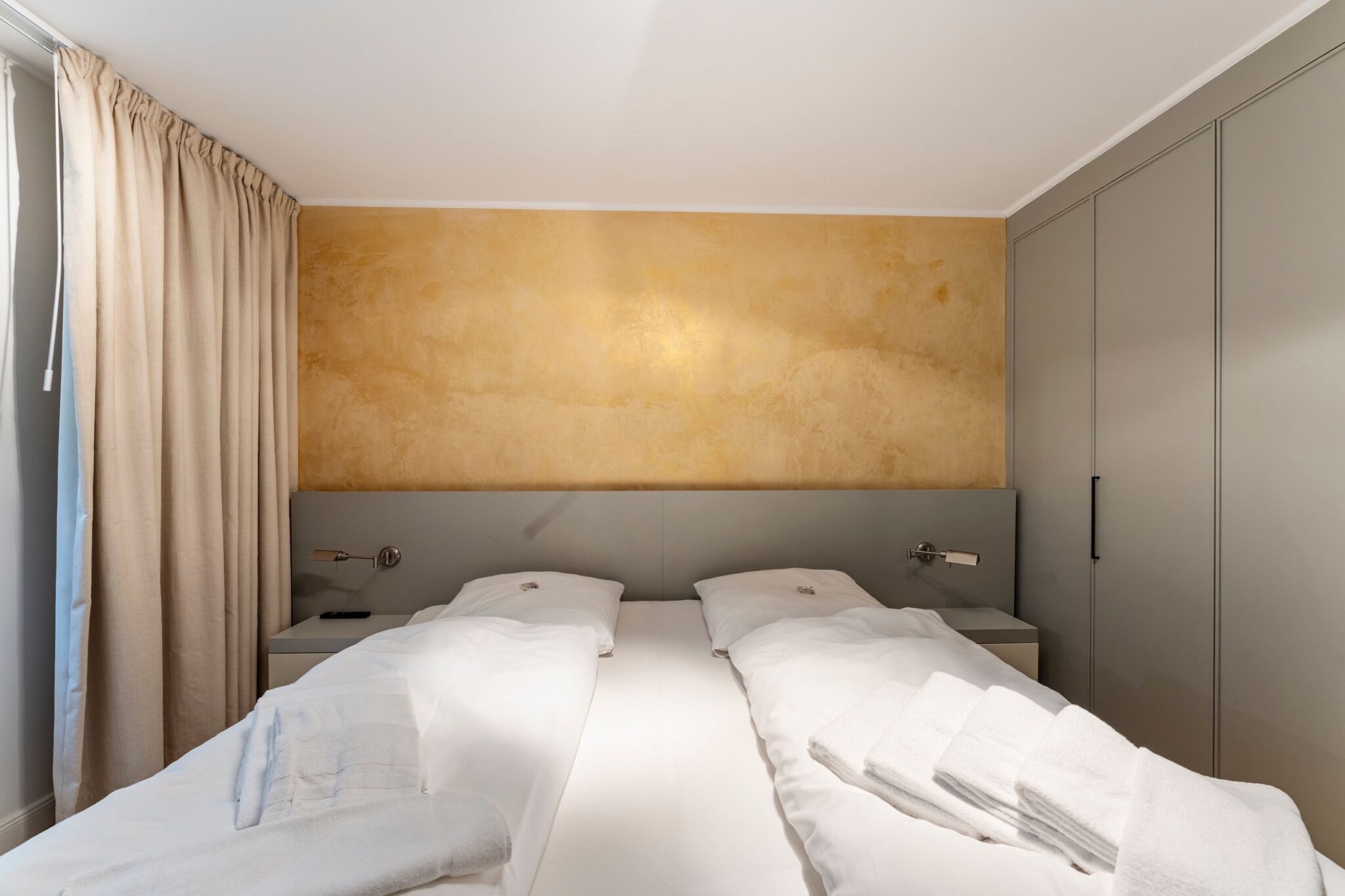 Doppelbett in Ferienhaus auf Sylt