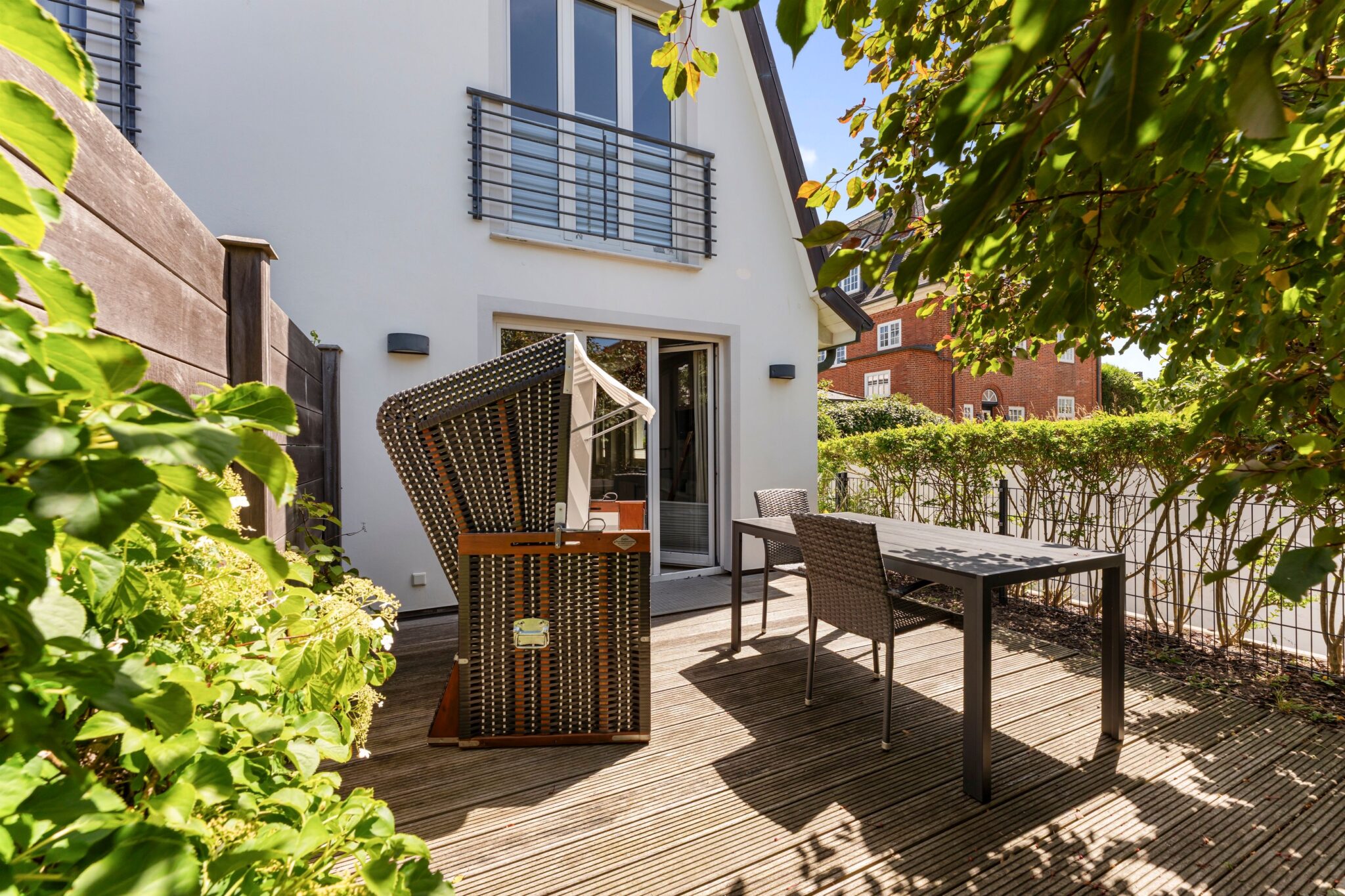 Strandkorb zu Ferienhaus auf Sylt