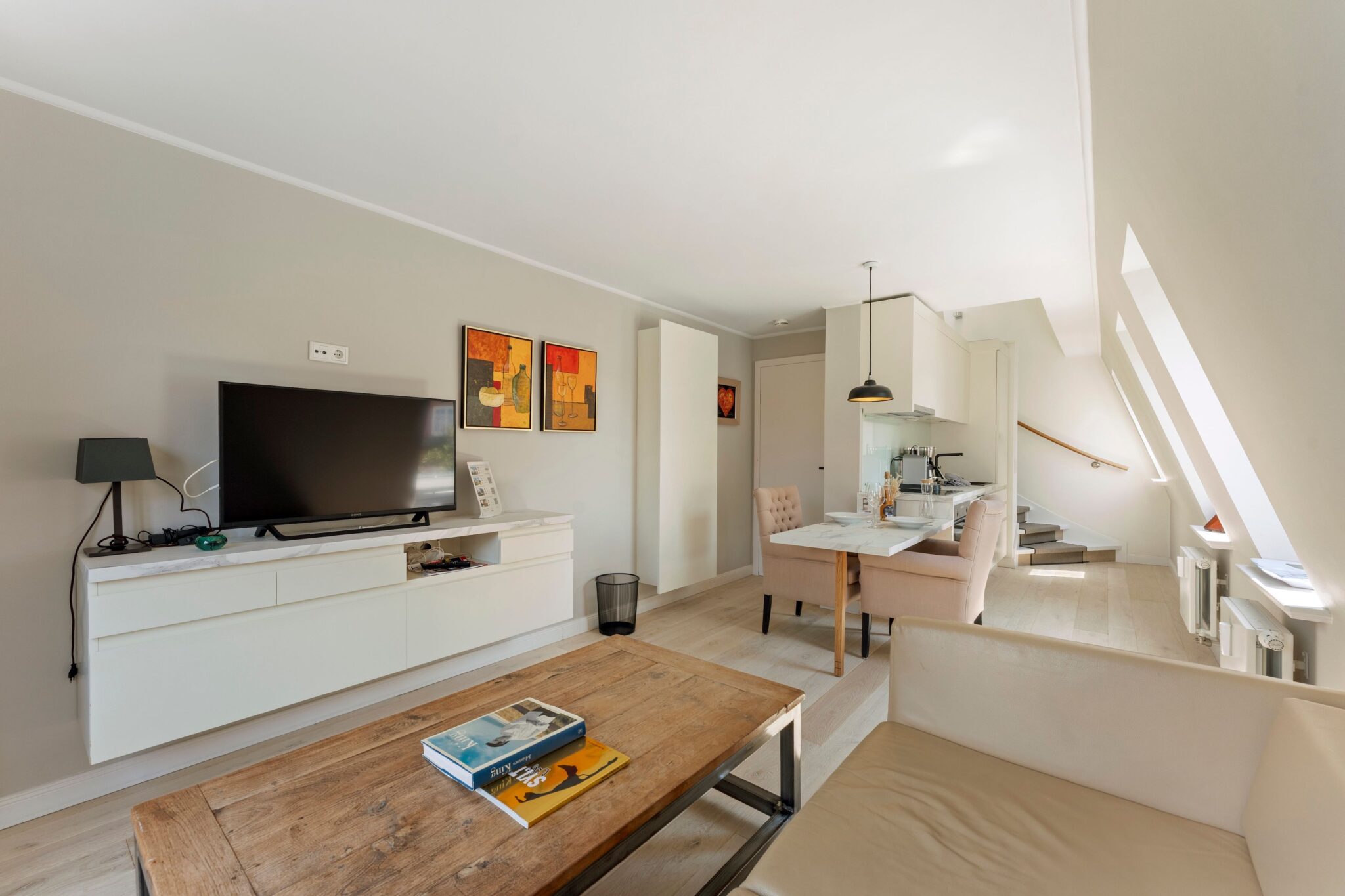 Wohnzimmer in Ferienhaus auf Sylt