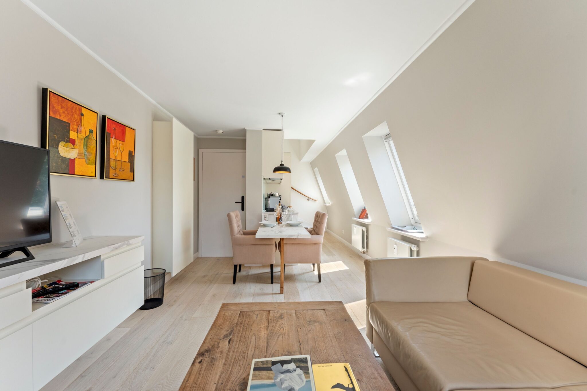 Wohnzimmer in Ferienhaus auf Sylt