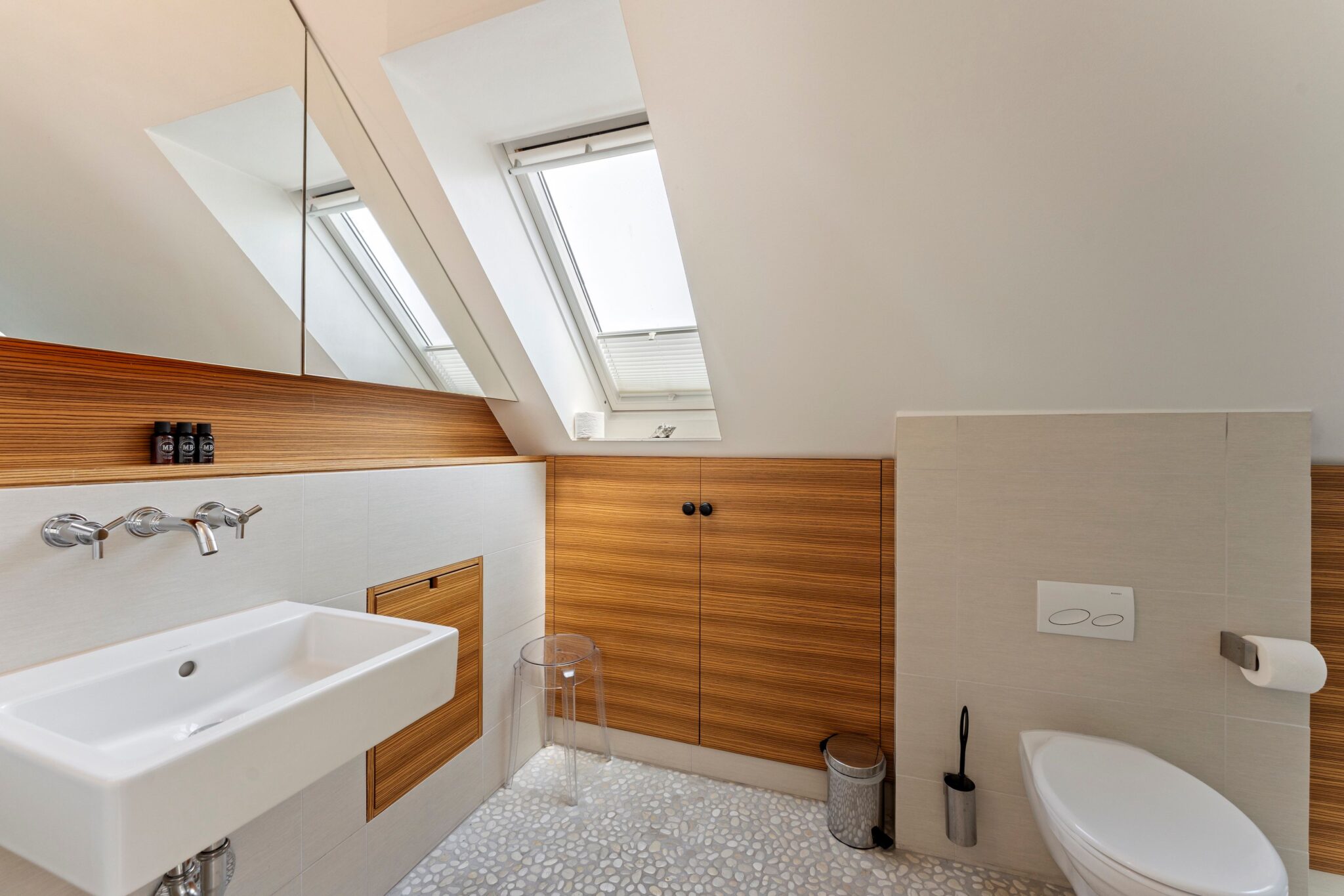 Badezimmer in Ferienhaus auf Sylt