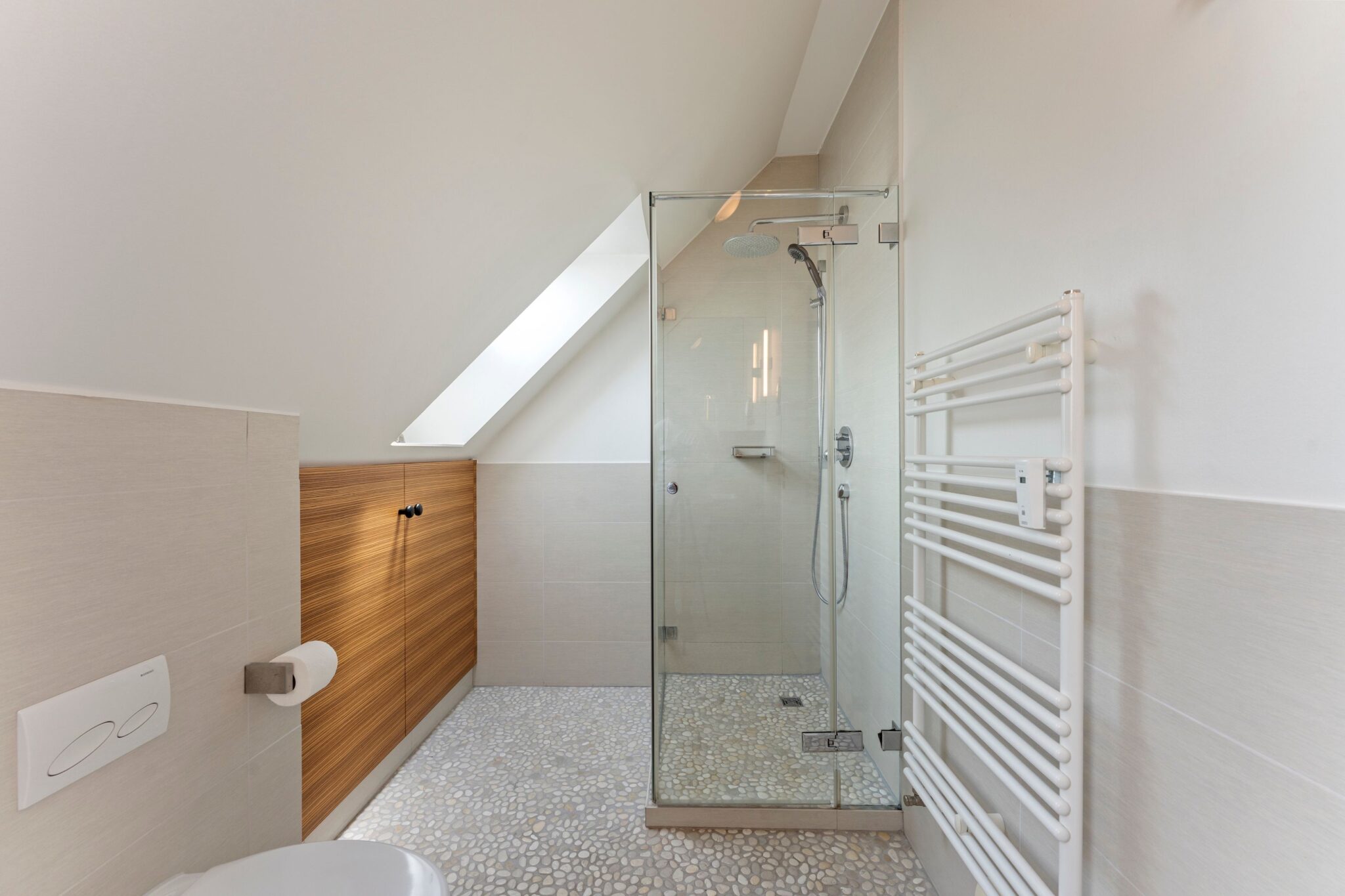 Dusche in Ferienhaus auf Sylt