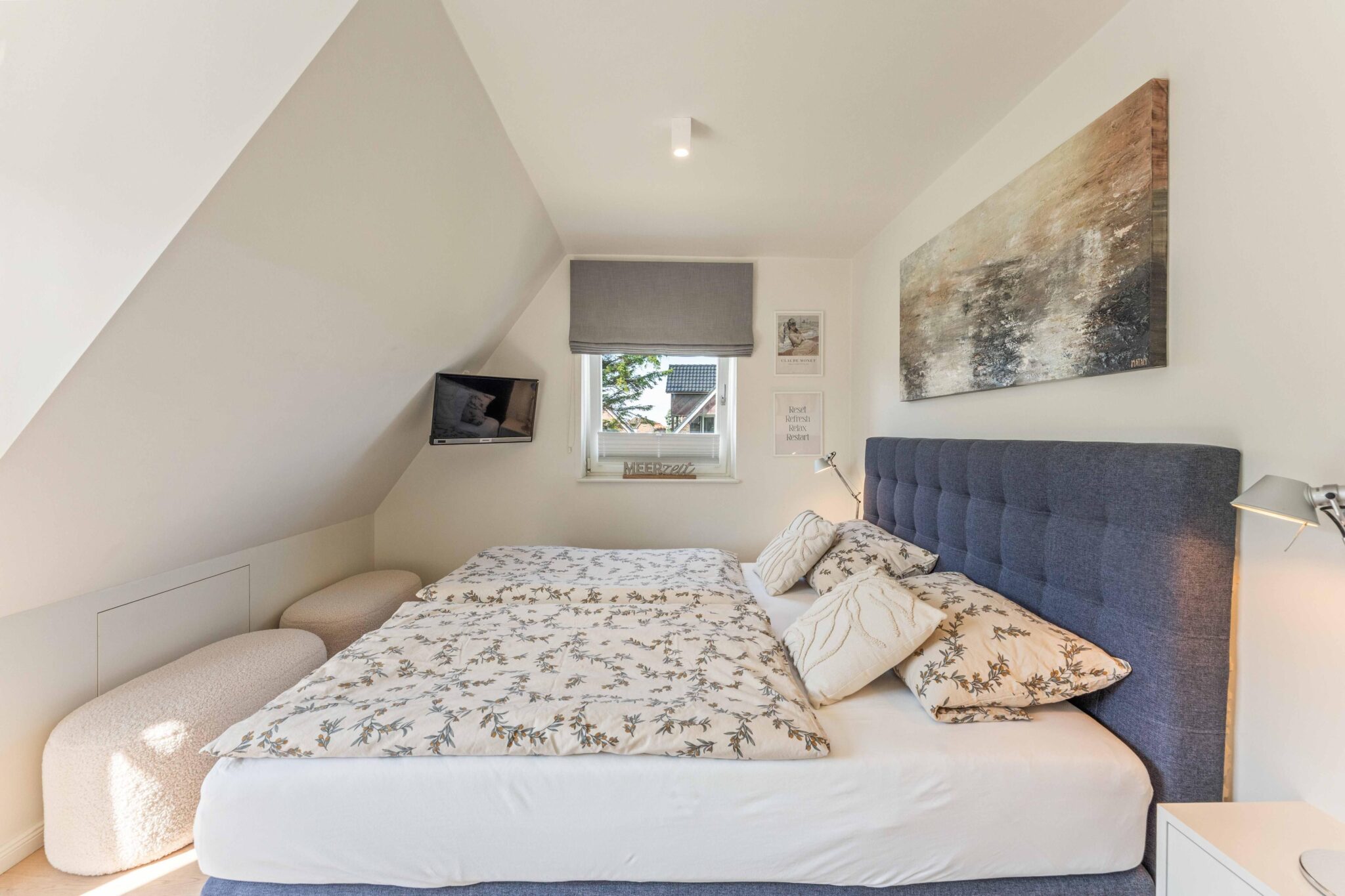 Schlafzimmer in Ferienwohnung auf Sylt