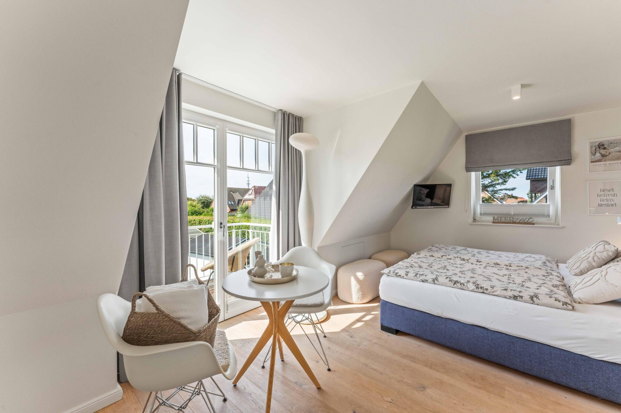 Schlafzimmer in Ferienwohnung auf Sylt