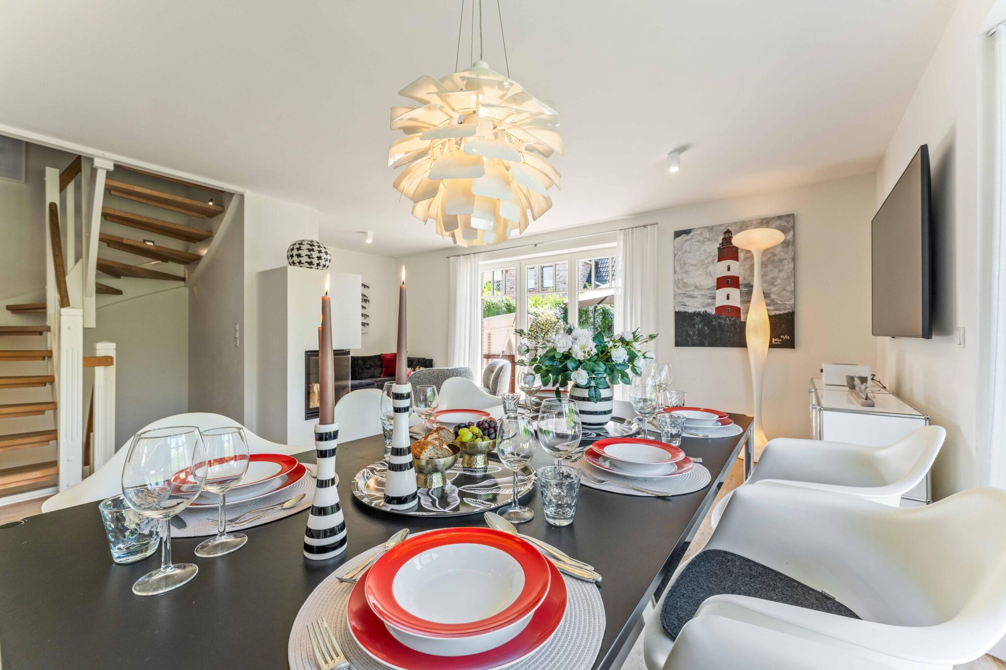 Esstisch in Ferienwohnung auf Sylt